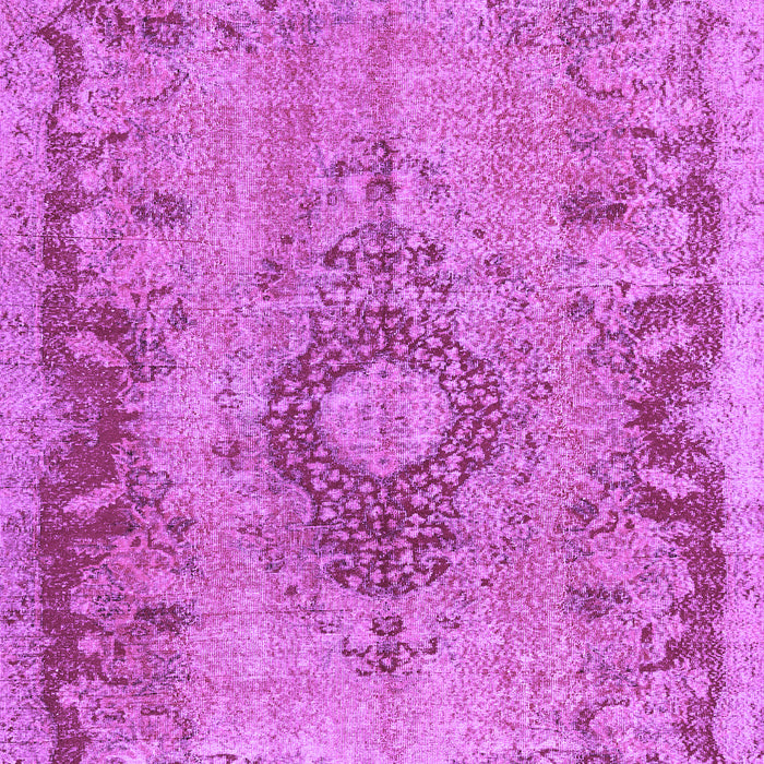 Machine Washable Medallion Purple Traditional Area Rugs, wshtr3312pur