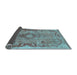 Sideview of Medallion Light Blue Traditional Rug, tr3312lblu