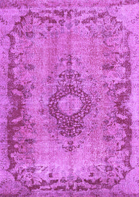 Medallion Purple Traditional Rug, tr3312pur