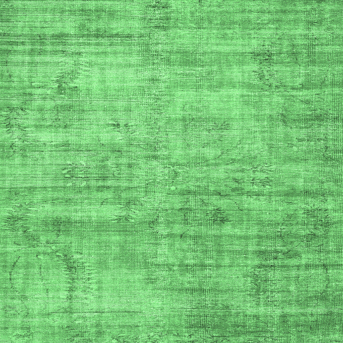 Square Persian Emerald Green Traditional Rug, tr3313emgrn