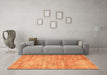 Machine Washable Persian Orange Traditional Area Rugs in a Living Room, wshtr3313org