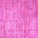 Square Machine Washable Persian Pink Traditional Rug, wshtr3313pnk