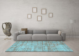 Machine Washable Persian Light Blue Traditional Rug in a Living Room, wshtr3313lblu