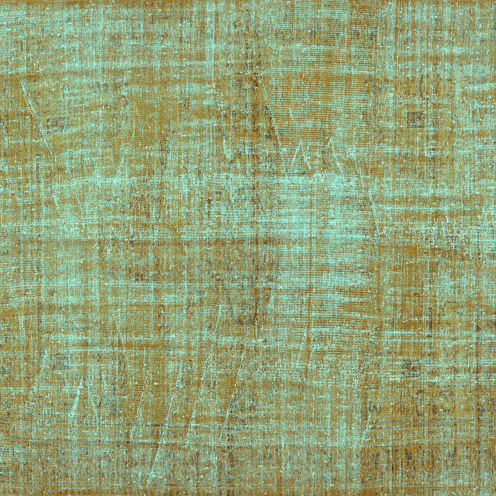 Square Machine Washable Persian Turquoise Traditional Area Rugs, wshtr3314turq