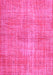 Machine Washable Persian Pink Traditional Rug, wshtr3314pnk