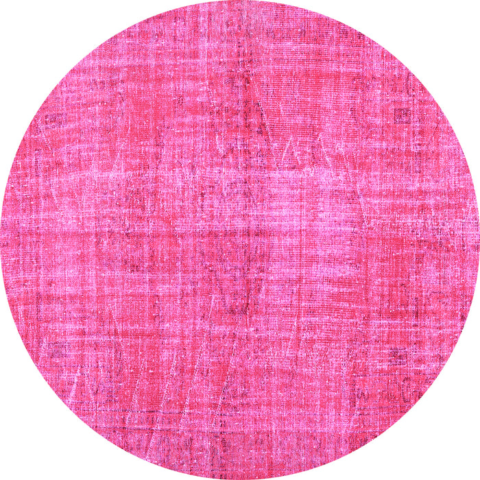 Round Persian Pink Traditional Rug, tr3314pnk