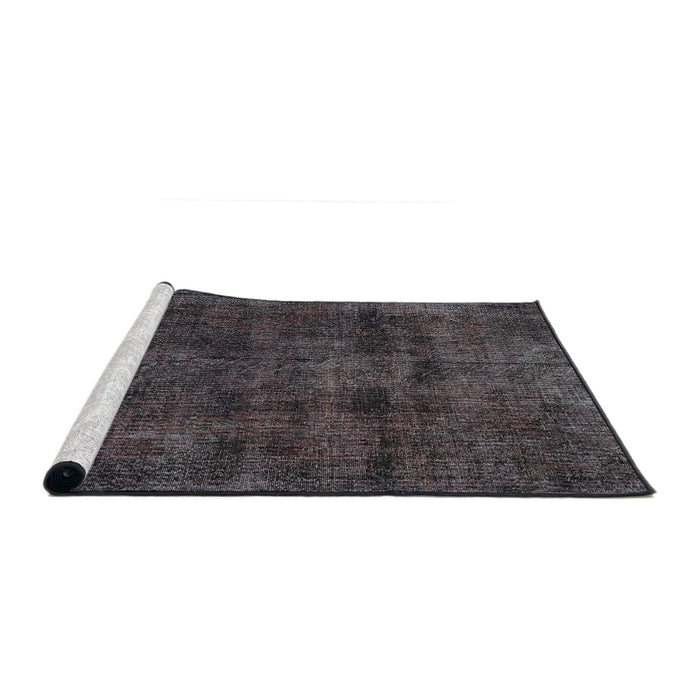 Sideview of Machine Washable Traditional Granite Gray Rug, wshtr3315