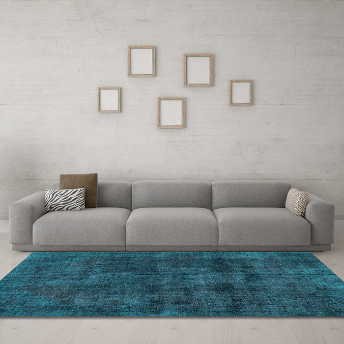 Machine Washable Persian Light Blue Bohemian Rug in a Living Room, wshtr3315lblu