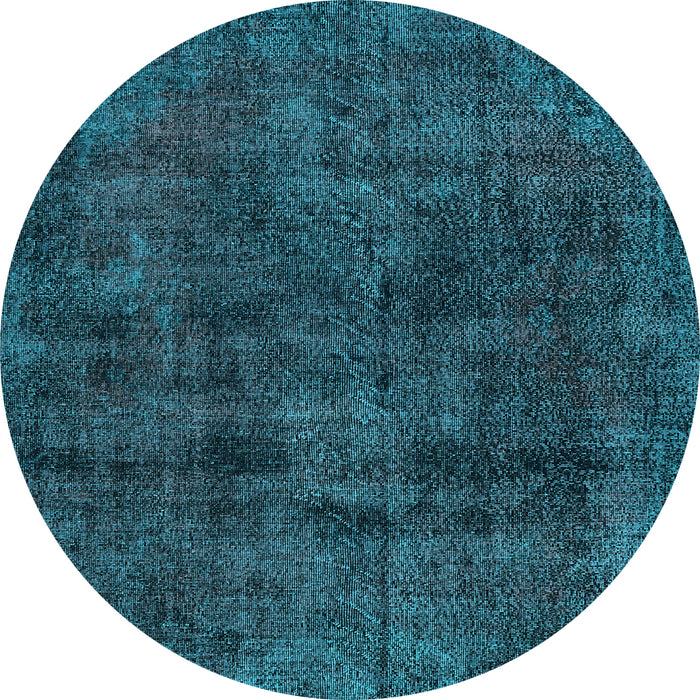 Round Machine Washable Persian Light Blue Bohemian Rug, wshtr3315lblu
