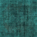 Square Persian Turquoise Bohemian Rug, tr3315turq