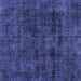 Square Machine Washable Persian Blue Bohemian Rug, wshtr3315blu
