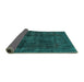 Sideview of Persian Turquoise Bohemian Rug, tr3315turq