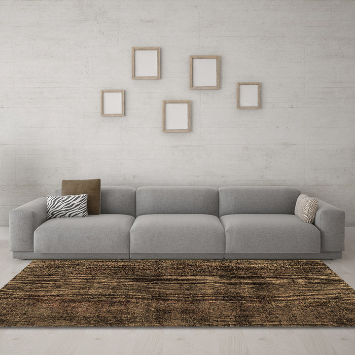 Machine Washable Persian Brown Bohemian Rug in a Living Room,, wshtr3315brn