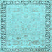 Square Persian Light Blue Traditional Rug, tr3316lblu