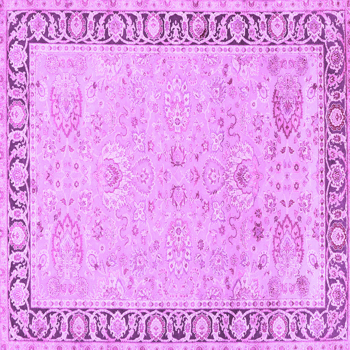 Square Machine Washable Persian Purple Traditional Area Rugs, wshtr3316pur
