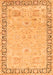 Serging Thickness of Machine Washable Persian Orange Traditional Area Rugs, wshtr3316org