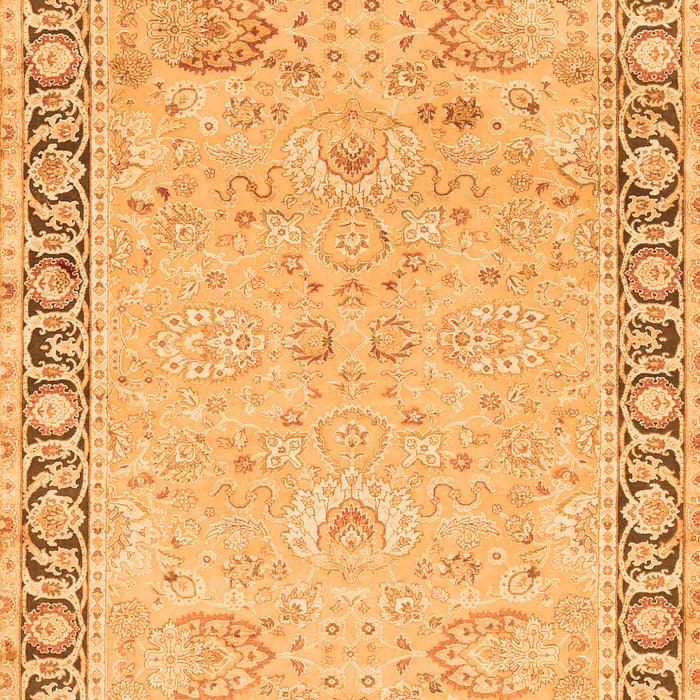 Serging Thickness of Machine Washable Persian Orange Traditional Area Rugs, wshtr3316org