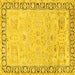 Square Persian Yellow Traditional Rug, tr3316yw