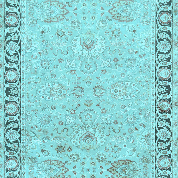 Machine Washable Persian Light Blue Traditional Rug, wshtr3316lblu
