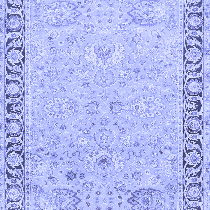 Machine Washable Persian Blue Traditional Rug, wshtr3316blu