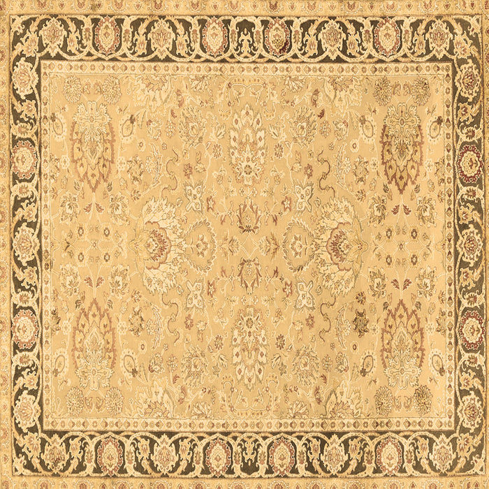 Square Machine Washable Persian Brown Traditional Rug, wshtr3316brn