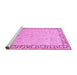 Sideview of Machine Washable Persian Pink Traditional Rug, wshtr3316pnk