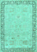 Machine Washable Persian Turquoise Traditional Area Rugs, wshtr3316turq