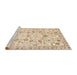 Sideview of Machine Washable Traditional Gold Rug, wshtr3317