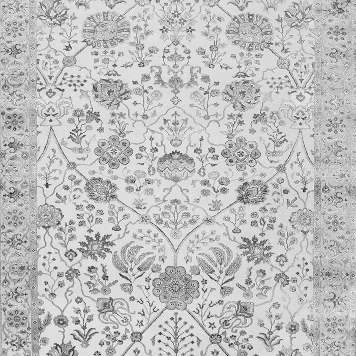 Serging Thickness of Machine Washable Persian Gray Traditional Rug, wshtr3317gry
