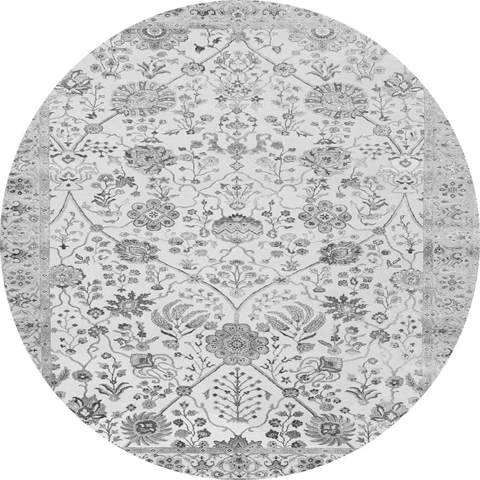 Machine Washable Persian Gray Traditional Rug, wshtr3317gry