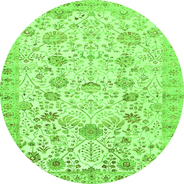 Machine Washable Persian Green Traditional Area Rugs, wshtr3317grn