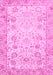 Machine Washable Persian Pink Traditional Rug, wshtr3318pnk