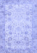 Machine Washable Persian Blue Traditional Rug, wshtr3318blu