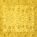 Square Persian Yellow Traditional Rug, tr3318yw