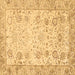 Square Persian Brown Traditional Rug, tr3318brn