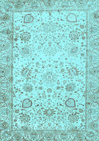 Persian Light Blue Traditional Rug, tr3318lblu