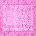 Square Persian Pink Traditional Rug, tr3318pnk