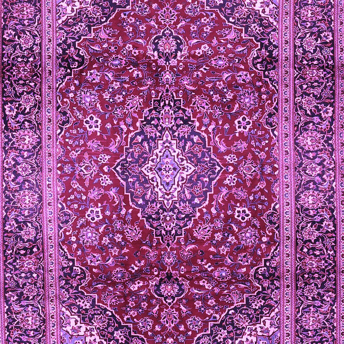 Machine Washable Medallion Purple Traditional Area Rugs, wshtr3319pur