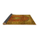 Sideview of Medallion Yellow Traditional Rug, tr3319yw