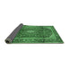 Sideview of Medallion Emerald Green Traditional Rug, tr3319emgrn