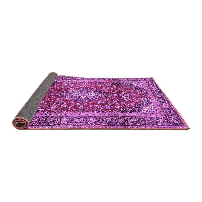 Sideview of Medallion Purple Traditional Rug, tr3319pur
