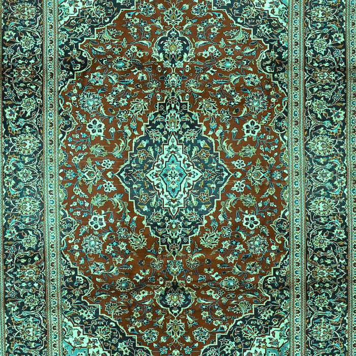 Medallion Turquoise Traditional Rug, tr3319turq