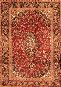 Medallion Orange Traditional Rug, tr3319org