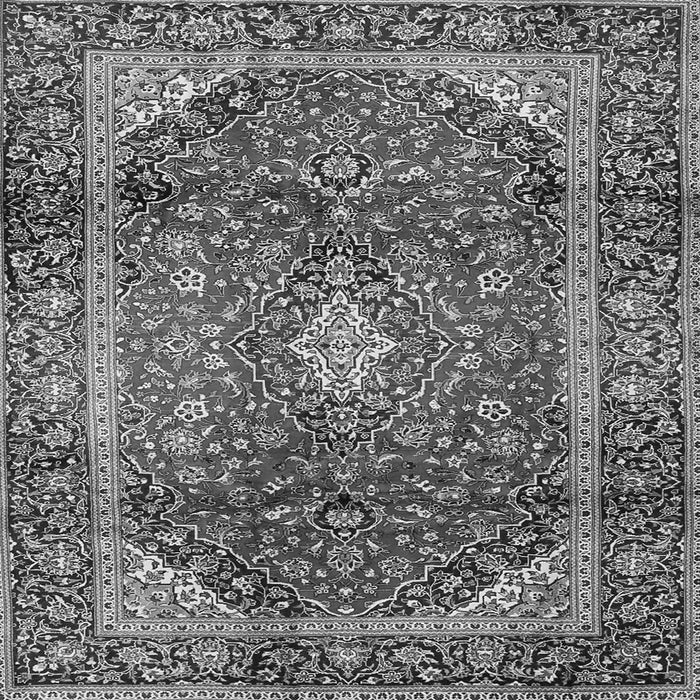 Serging Thickness of Medallion Gray Traditional Rug, tr3319gry