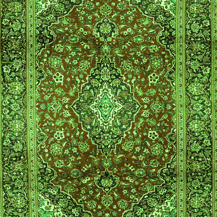 Medallion Green Traditional Rug, tr3319grn
