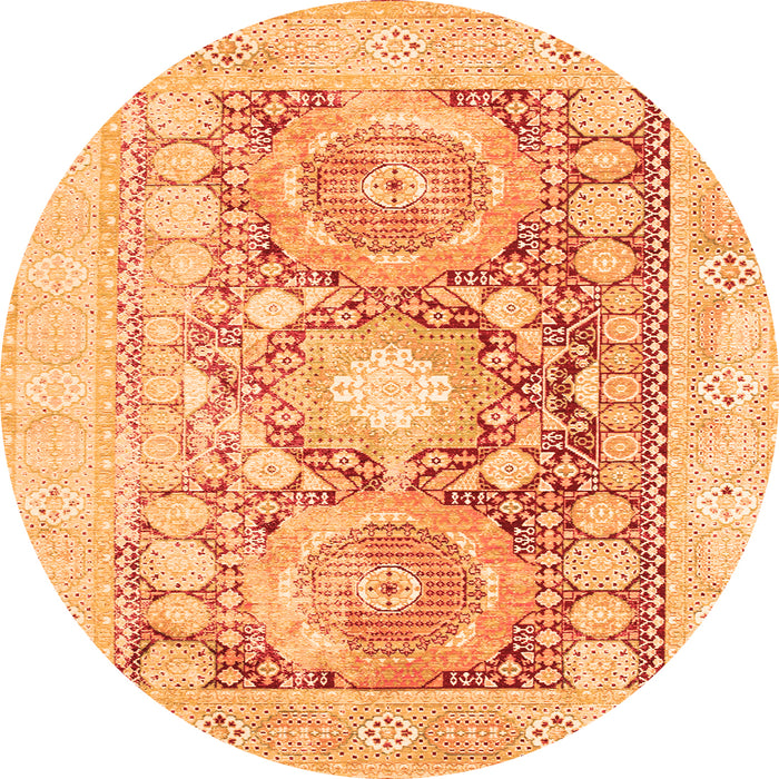 Machine Washable Persian Orange Traditional Area Rugs, wshtr331org