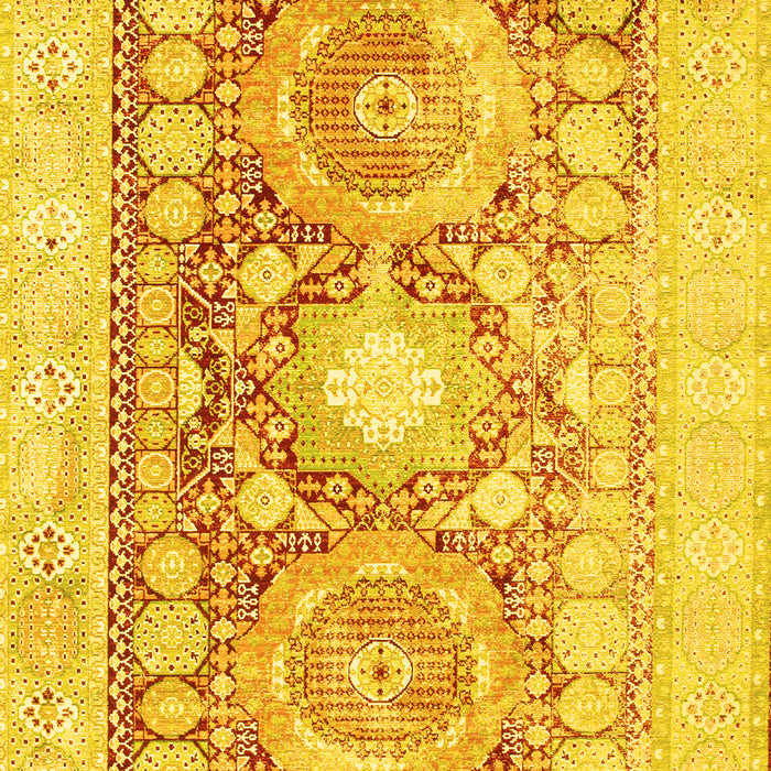 Machine Washable Persian Yellow Traditional Rug, wshtr331yw