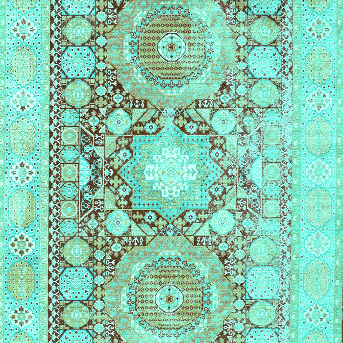 Machine Washable Persian Turquoise Traditional Area Rugs, wshtr331turq