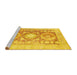 Sideview of Machine Washable Persian Yellow Traditional Rug, wshtr331yw