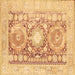 Square Persian Brown Traditional Rug, tr331brn